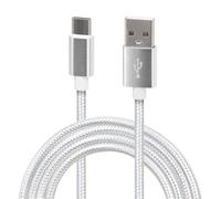 Waytex - Cable USB C 3.1 a USB para cargador y datos, longitud 1,00 m, enchufe tipo C macho y tipo A macho, funda de nailon antirotura para iPhone, iPad, Samsung y cualquier dispositivo con conector C