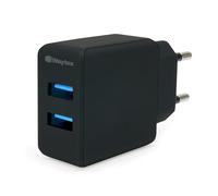 Waytex - Cargador de Corriente Doble USB 2.1 A, Color Negro