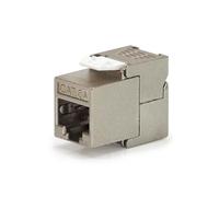 Waytex Keystone RJ45 Short Cat6a FTP sin herramientas - Conector metal zinc niquelado - 10Gbps 500MHz - Blindado FTP - T568A/B - AWG22 a 26 con bridas