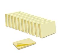 WAYTEX Notas adhesivas reposicionables 12 bloques de 100 hojas amarillas 75 x 125 mm