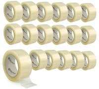 Waytex Pack de 18 rollos de cinta adhesiva de embalaje Pro transparente, 66 m x 50 mm, silencioso, polipropileno, 50 micras