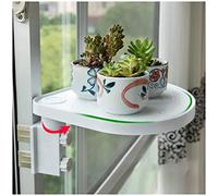 WAYUTO Estante flotante giratorio para plantas, ventana corrediza, puerta, repisa, exhibición de plantas para alféizar de la ventana, puerta, perca, decoración de cubierta