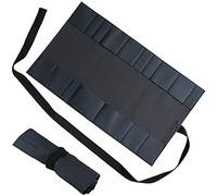 Wazakura - Estuche de Herramientas de Bonsái Enrollable Hecho en Japón en Piel Sintética con 16 Bolsillos. Bolsa para Almacenamiento de Kit de Herramientas de Jardinería Japonesa