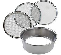 Hanafubuki Juego de 3 tamices de Tierra de 210 mm, Fabricado en Japón, 3 tamaños de Filtro de Malla de tamiz, Herramienta de jardinería Japonesa para bonsái - 210 mm