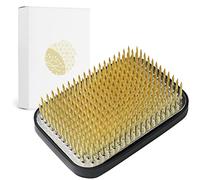 Wazakura Kenzan de Latón Rectangular para Ikebana (83mm) para Arreglos Florales, Hecho en Japón, Herramienta Japonesa para Ikebana Soporte de Alfileres para Flores - Kenzan de Latón Rectangular 83mm