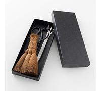 Wazakura - Kit Bonsai Hecho en Japón para Principiantes, 3 Piezas: Estuche de Herramientas jardinería Japonesa con Tijeras pinzadoras Finas Satsuki, escobilla y Pinzas con rastrillo