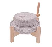 WAZCSD Molino de Piedra Manual,Pulido a Mano de Granito,Molino Casero Húmedo y Seco, para Cereales/Especias/Leche de Soja/Hierbas/Granos de Café(30x40cm/11.8x15.8in)