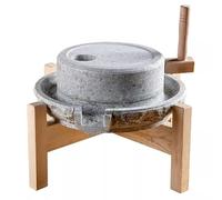 WAZCSD Molino De Piedra Para Granos Manual, Molino Grande De Piedra Para Granos Secos Y Húmedos, Molinillo De Piedra Azul Para Frijoles,Arroz,Maíz,Especias,Granos de Café(25cm/9.8in)