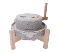 WAZCSD Molino De Piedra Para Granos Manual, Molino Grande De Piedra Para Granos Secos Y Húmedos, Molinillo Clásico De Piedra Azul Para Frijoles, Arroz, Cebada, Maíz, Especias, Pimien(25cm/9.8in)