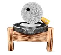 WAZCSD Molino De Piedra Para Granos Manual, Molino Grande De Piedra Para Granos Secos Y Húmedos, Molinillo Clásico De Piedra Azul Para Frijoles,Arroz,Cebada,Maíz,Especias,Pimien(20cm/7.9in)