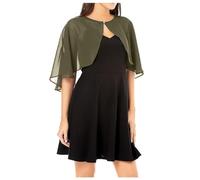 WAZHAKU Bolero Mujer Festivo Gasa Manga Corta Chaqueta Bolero Elegante Chaqueta Bolero Frente Abierto Ligera Chaqueta de Hombro Manta Capa de Hombro Casual Chaqueta de Verano Blazer Camisas de Verano