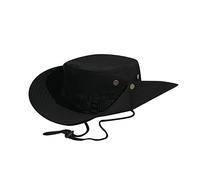 WAZHAKU Boonie Sombrero de pescador con ala ancha, protección solar UV50+, resistente al viento, unisex, para hombres y mujeres, R negro., Talla única