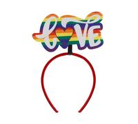 WAZHAKU Diadema arco iris Corazón Orgullo Month LGBTQ Verano Festival Fiesta Accesorios Sombreros Brillantes Colores Coloridos Amor Equality Decorativa