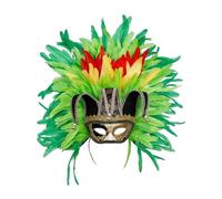 WAZHAKU Máscara de plumas para mujer, disfraz de carnaval veneciano, disfraz de fiesta, baile, máscara, máscara de ojos, máscara de carnaval con purpurina y plumas, accesorio de cuervo