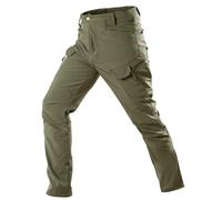 WAZHAKU Pantalón Térmico de Trabajo para Hombre, Pantalón Táctico de Forro Polar, Pantalón Cargo, Impermeable, Pantalón de Lluvia, Pantalón Baggy, Pantalón de Combate, Pantalón de Invierno, Camuflaje