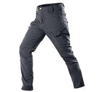 WAZHAKU Pantalón Térmico de Trabajo para Hombre, Pantalón Táctico de Forro Polar, Pantalón Cargo, Impermeable, Pantalón de Lluvia, Pantalón Baggy, Pantalón de Combate, Pantalón de Invierno, Camuflaje