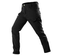 WAZHAKU Pantalón Térmico de Trabajo para Hombre, Pantalón Táctico de Forro Polar, Pantalón Cargo, Pantalón Impermeable, Pantalón de Lluvia, Pantalón Baggy, Pantalón de Combate, Pantalón de Invierno
