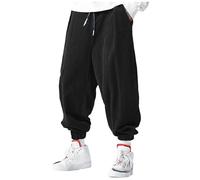 WAZHAKU - Pantalones baggy de pana para hombre, bombachos, estilo harem, pantalones japoneses de ocio para hombres, Y2K, hippie, ropa de calle, pantalones de invierno con cordón, pantalones de estilo