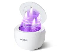 Wazhel Máquina limpiadora de retenedores ultrasónicos, 45 kHz, cápsula de limpieza dental para prótesis, protector bucal nocturno, alineador, aparatos ortopédicos, cabezal de cepillo de dientes