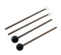 Waziaqoc 2 mazos de tambor de lengua de acero, baquetas de goma de 6.77 pulgadas, mazo de mango de madera para niños y banda de marcha de percusión