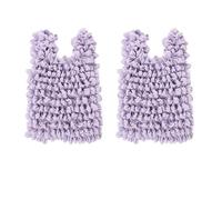 WAZUBC 2 bolsas de compras reutilizables, bolsa de compras elástica con patrón de burbujas para uso diario, viajes, almacenamiento, Purple, one size