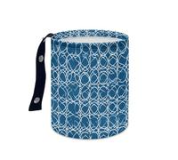 Wazylphin Papelera Coche Abstracto Azul Blanca Accesorios Coche Plegable Papelera Baño Universal Cubo de Basura Cocina Basurero Cocina Prueba de Fugas Car Trash Bin Contenedor Basura 15x18.5cm/2 Pcs