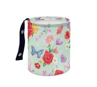 Wazylphin Papelera Coche Azul Insecto Púrpura Accesorios Coche Plegable Papelera Baño Universal Cubo de Basura Cocina Basurero Cocina Prueba de Fugas Car Trash Bin Contenedor Basura 15x18.5cm/2 Pcs