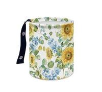 Wazylphin Papelera Coche Azul Plantas Verde Accesorios Coche Plegable Papelera Baño Universal Cubo de Basura Cocina Basurero Cocina Prueba de Fugas Car Trash Bin Contenedor Basura 15x18.5cm/1 Pcs