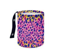 Wazylphin Papelera Coche Azul Real Naranja Accesorios Coche Plegable Papelera Baño Universal Cubo de Basura Cocina Basurero Cocina Prueba de Fugas Car Trash Bin Contenedor Basura 15x18.5cm/1 Pcs