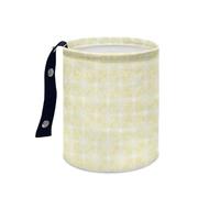 Wazylphin Papelera Coche Crema Blanca Amarillo Accesorios Coche Plegable Papelera Baño Universal Cubo de Basura Cocina Basurero Cocina Prueba de Fugas Car Trash Bin Contenedor Basura 15x18.5cm/1 Pcs