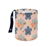 Wazylphin Papelera Coche Flor Azul Estrella Accesorios Coche Plegable Papelera Baño Universal Cubo de Basura Cocina Basurero Cocina Prueba de Fugas Car Trash Bin Contenedor Basura 15x18.5cm/1 Pcs