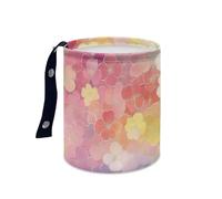 Wazylphin Papelera Coche Flor De Oro Rosa Accesorios Coche Plegable Papelera Baño Universal Cubo de Basura Cocina Basurero Cocina Prueba de Fugas Car Trash Bin Contenedor Basura 15x18.5cm/3 Pcs