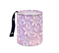 Wazylphin Papelera Coche Flor Rosa Accesorios Coche Plegable Papelera Baño Universal Cubo de Basura Cocina Basurero Cocina Prueba de Fugas Car Trash Bin Contenedor Basura 15x18.5cm/1 Pcs