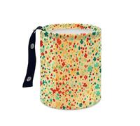 Wazylphin Papelera Coche Flor Verde Naranja Accesorios Coche Plegable Papelera Baño Universal Cubo de Basura Cocina Basurero Cocina Prueba de Fugas Car Trash Bin Contenedor Basura 15x18.5cm/1 Pcs