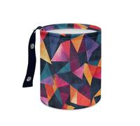 Wazylphin Papelera Coche Geometría Rosa Naranja Accesorios Coche Plegable Papelera Baño Universal Cubo de Basura Cocina Basurero Cocina Prueba de Fugas Car Trash Bin Contenedor Basura 15x18.5cm/1 Pcs