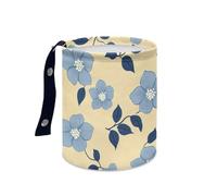 Wazylphin Papelera Coche Hojas De Flores Azules Accesorios Coche Plegable Papelera Baño Universal Cubo de Basura Cocina Basurero Cocina Prueba de Fugas Car Trash Bin Contenedor Basura 15x18.5cm/1 Pcs