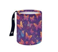 Wazylphin Papelera Coche Insecto Azul Púrpura Accesorios Coche Plegable Papelera Baño Universal Cubo de Basura Cocina Basurero Cocina Prueba de Fugas Car Trash Bin Contenedor Basura 15x18.5cm/2 Pcs