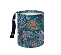 Wazylphin Papelera Coche Mandala Rosa Azul Accesorios Coche Plegable Papelera Baño Universal Cubo de Basura Cocina Basurero Cocina Prueba de Fugas Car Trash Bin Contenedor Basura 15x18.5cm/1 Pcs