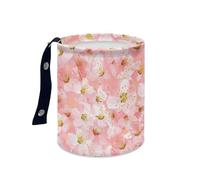 Wazylphin Papelera Coche Plantas Verdes Rosa Accesorios Coche Plegable Papelera Baño Universal Cubo de Basura Cocina Basurero Cocina Prueba de Fugas Car Trash Bin Contenedor Basura 15x18.5cm/1 Pcs