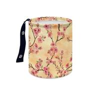 Wazylphin Papelera Coche Rosa Flor Marrón Accesorios Coche Plegable Papelera Baño Universal Cubo de Basura Cocina Basurero Cocina Prueba de Fugas Car Trash Bin Contenedor Basura 15x18.5cm/2 Pcs