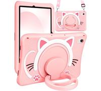 Wazzasoft Funda para Samsung Galaxy Tab S9 de 11 Pulgadas - Linda Funda de Silicona Suave 3D con Soporte Giratorio y Correa para Galaxy Tab S9