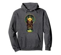 WB 100: The Lord of The Rings The Eye of Sauron Sudadera con Capucha, Unisex para Adultos, Jaspeado Oscuro, XXL