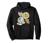 WB 100: Tom and Jerry Distressed Poster Sudadera con Capucha, Unisex para Adultos, Negro, S