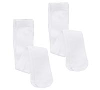 WB SOCKS 2 pares de medias blancas lisas para bebé, blanco, 6-12 meses