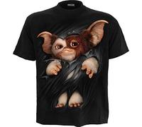 WB Studio - Gremlins - Gizmo - Camiseta con Estampado Frontal - Negro - S