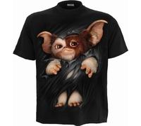 WB Studio - Gremlins - Gizmo - Camiseta con Estampado Frontal - Negro - M