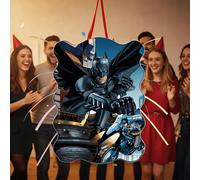 WB Warner Bros. Superhéroe - Decoración Navideña Colgante de Papel/Tortita con Tema de Batman, Añadiendo y Sorpresa a tu , Ideal para , Graduaciones Familiares
