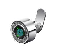 WBBAYDRFR Cerradura biométrica eléctrica for cajón de gabinete con Huella Dactilar, sin Llave y de aleación de Zinc(Silver L20mm)