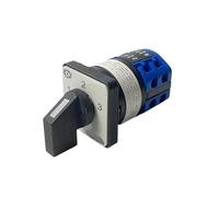 WBBAYDRFR Interruptor de Leva Giratorio Transferencia Universal, 10 A, 3 Posiciones, 2 Polos, Fuente alimentación, selector Control señal uno Tres(White Panel)