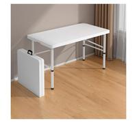 WBBML 122 Cm Mesa de Trabajo Plegable Mesa Plastico Jardin Blanco Folding Buffet Table Oficina Restauración(A)